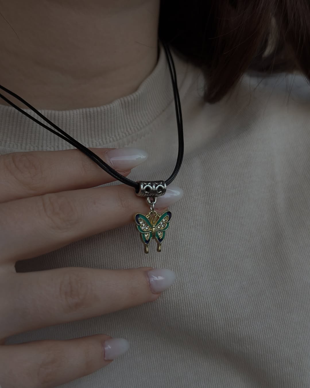 Vintage butterfly necklace