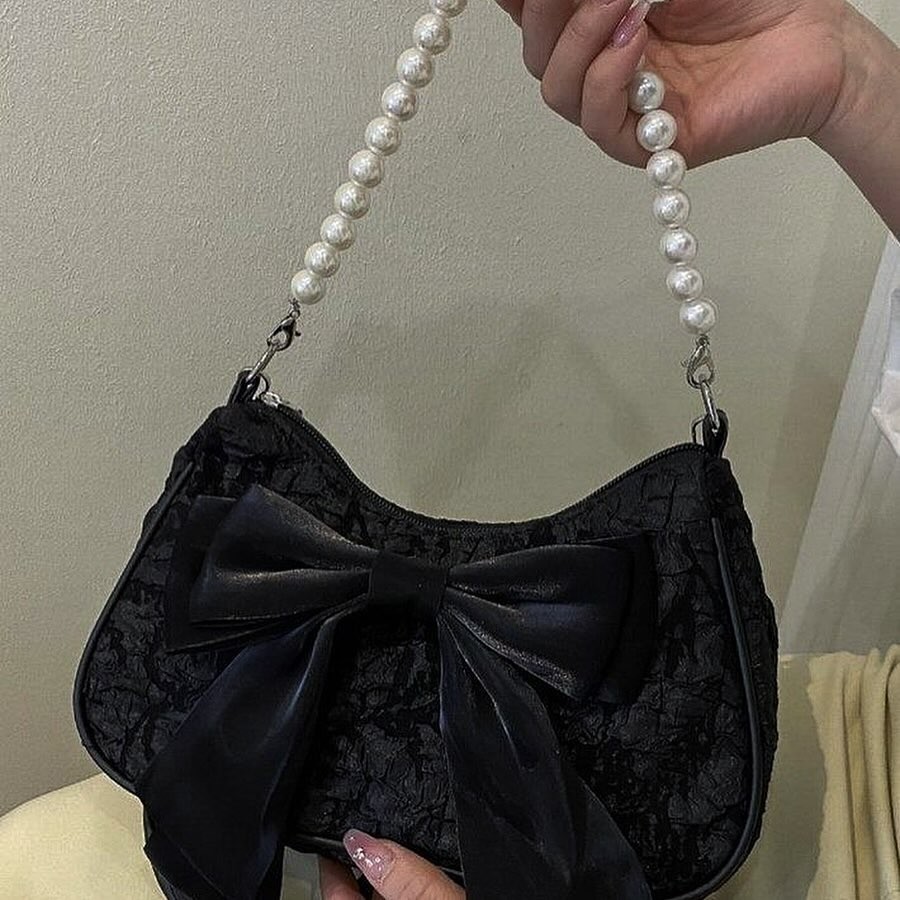 Black coquette bag