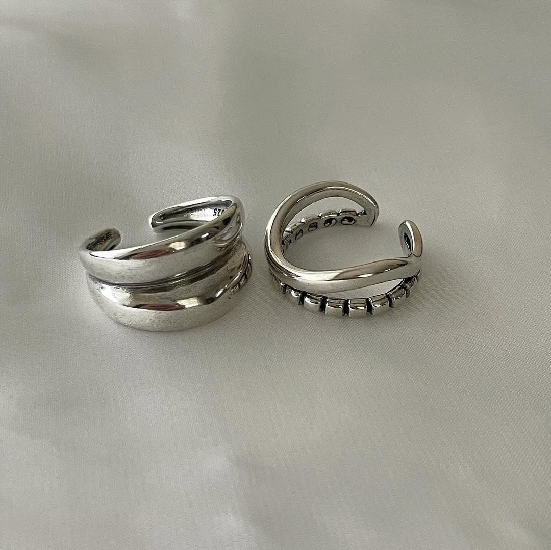 Silver ring set