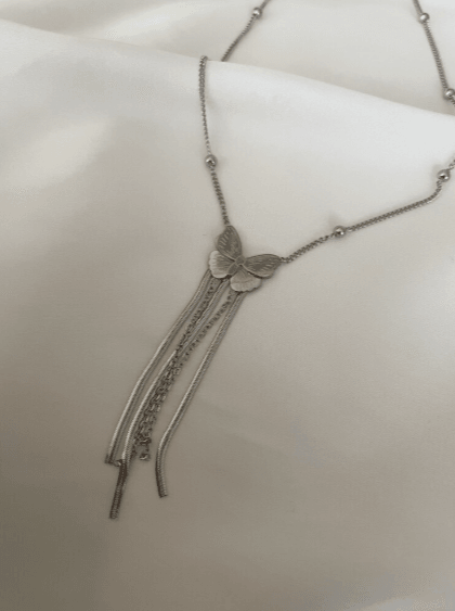 Drop butterfly necklace