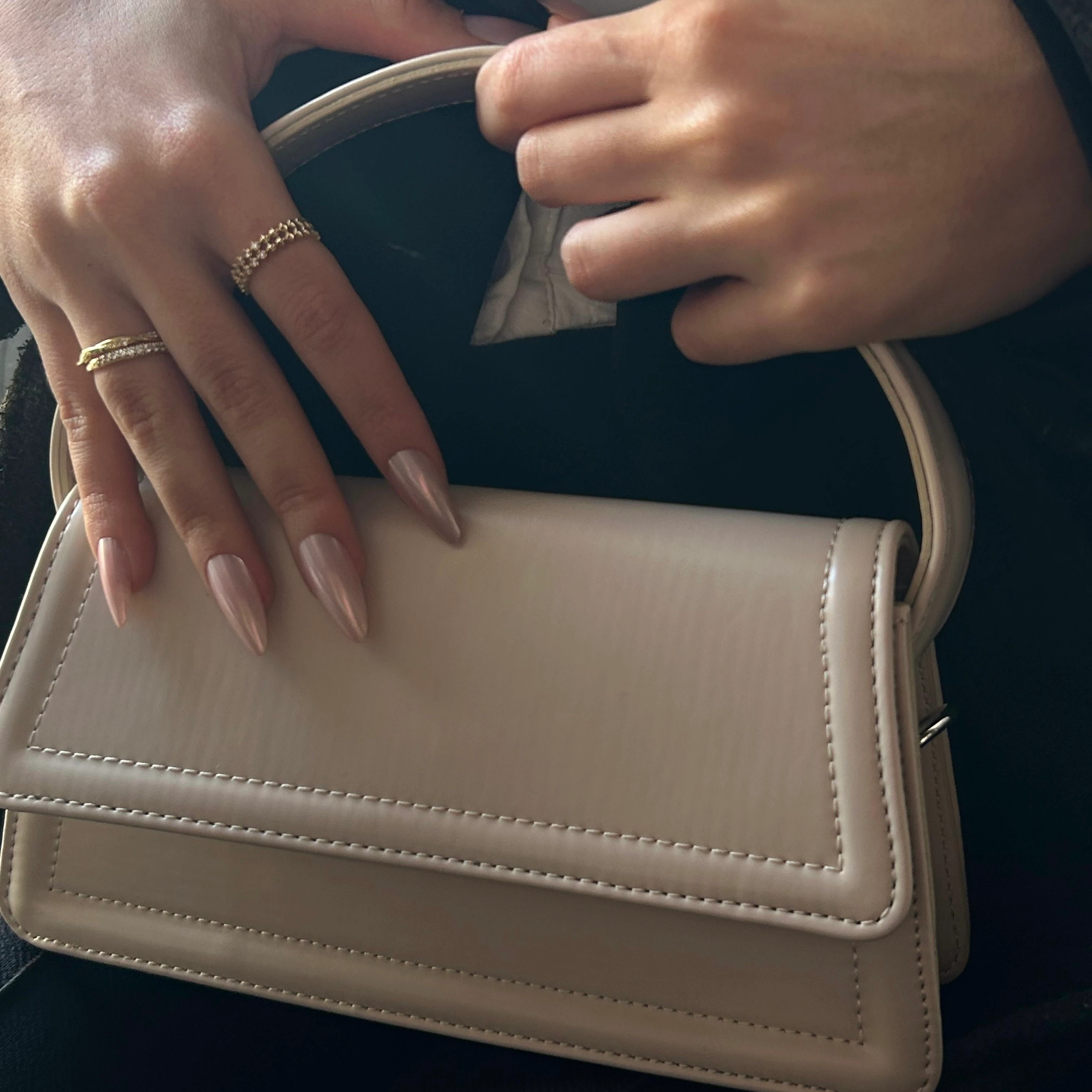 Krem Mini Bag(askılı)