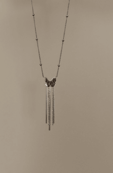 Drop butterfly necklace