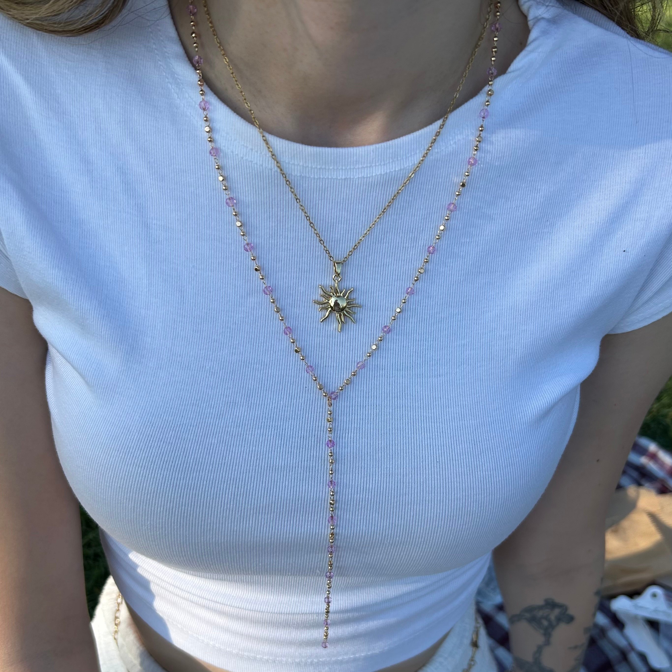 Golden Lilac Y Kolye