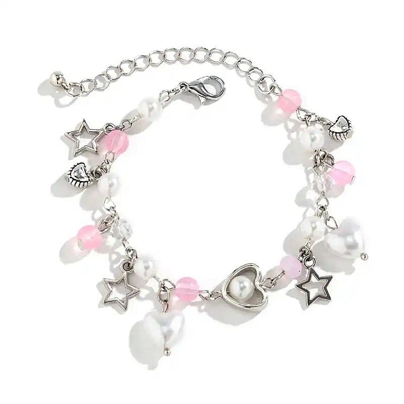 Pink heart bracelet