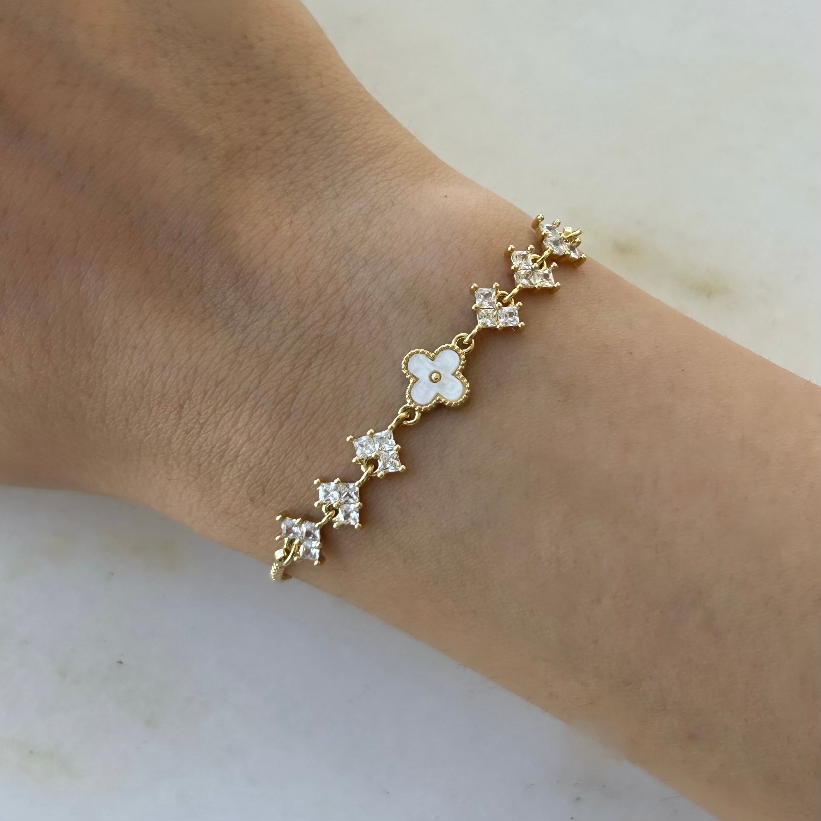 Floral Crystal Bileklik 