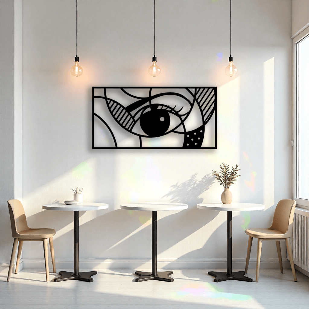 Soyut Göz Pop Art Metal Tablo – Dekoratif