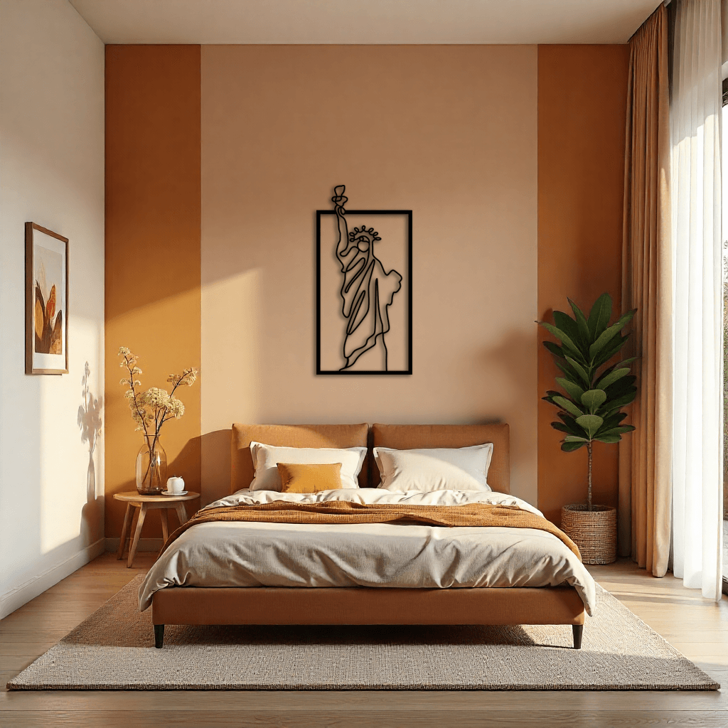 Özgürlük Heykeli Metal Dekoratif Tablo – Şık Duvar Dekoru