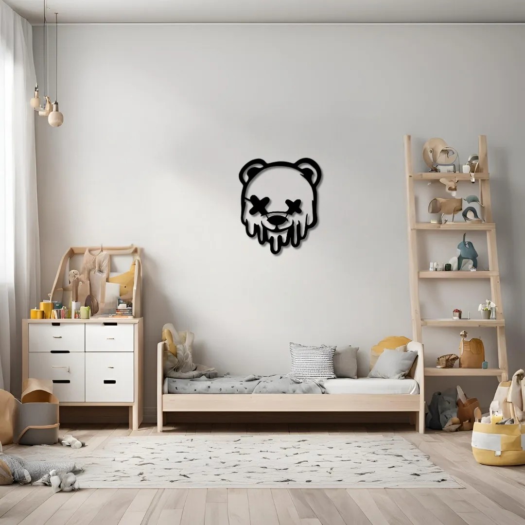 Metal Dekor Panda Metal Duvar Tablosu Hayvan