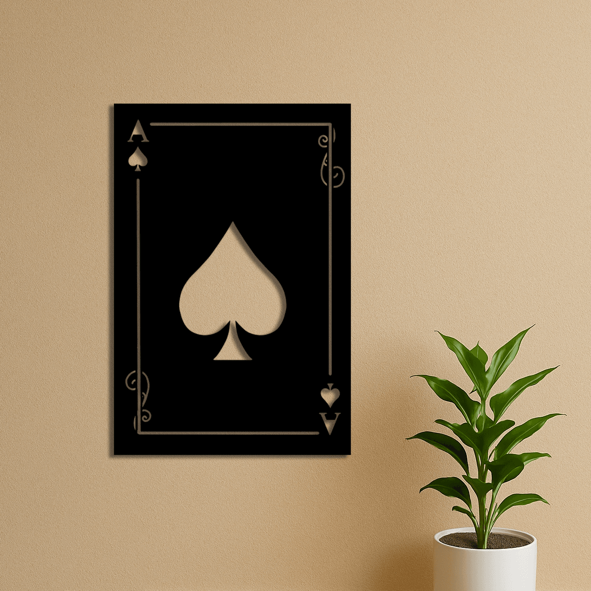 Casino AS Ace Dekoratif Metal Duvar Tablosu