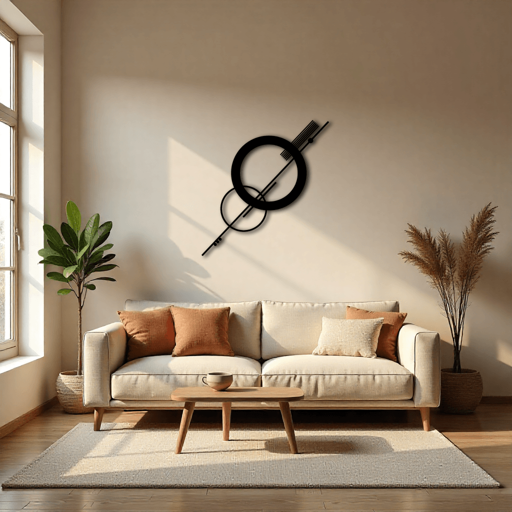 Modern Circle Metal Tablo - Evde Dekoratif Şıklık