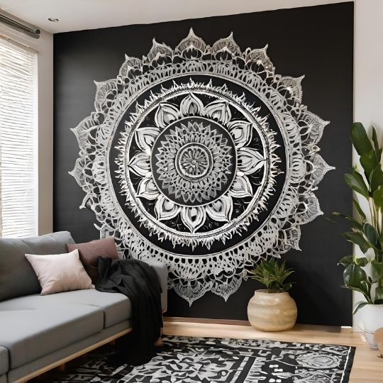 Metal Duvar Dekorunda Mandala