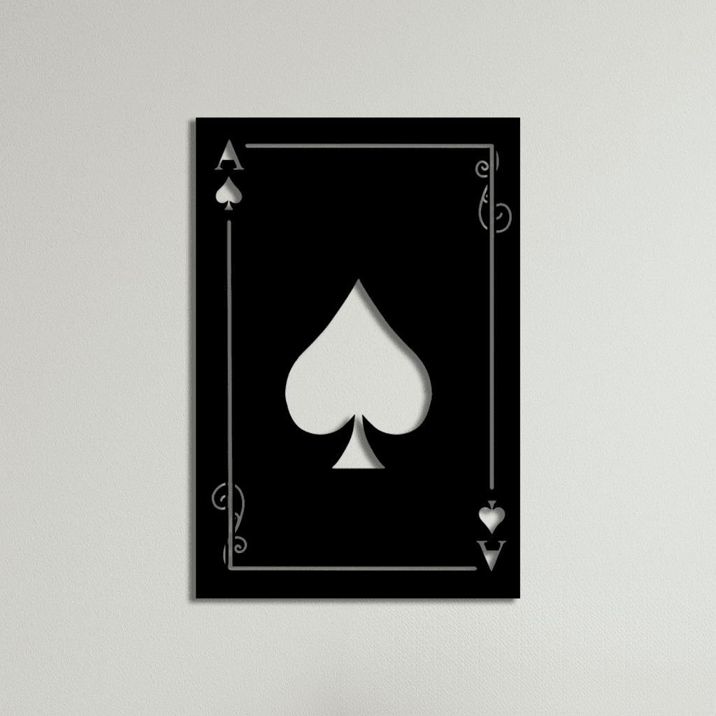 Casino AS Ace Dekoratif Metal Duvar Tablosu