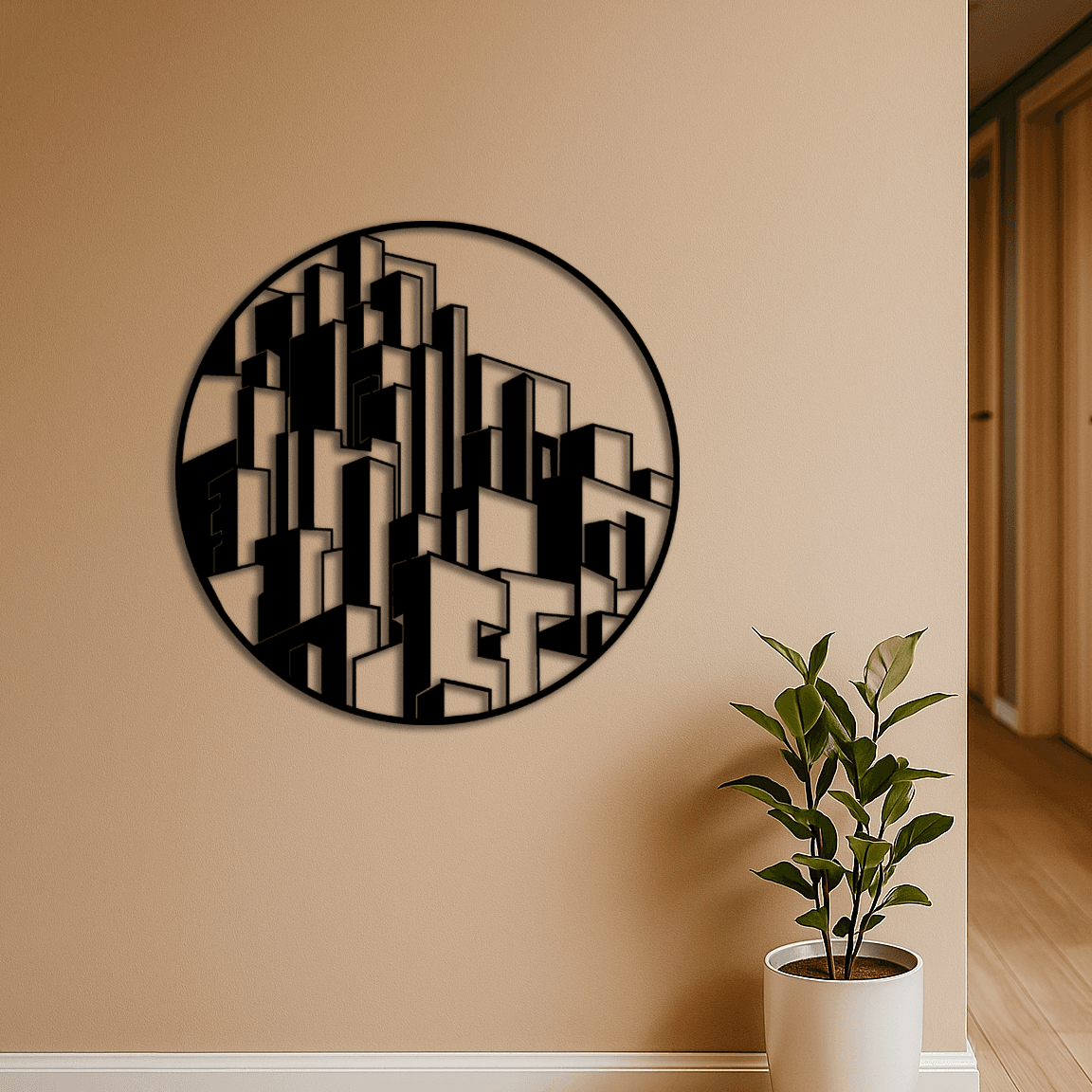 Dekoratif Bloklar (Blocks) Metal Duvar Tablosu