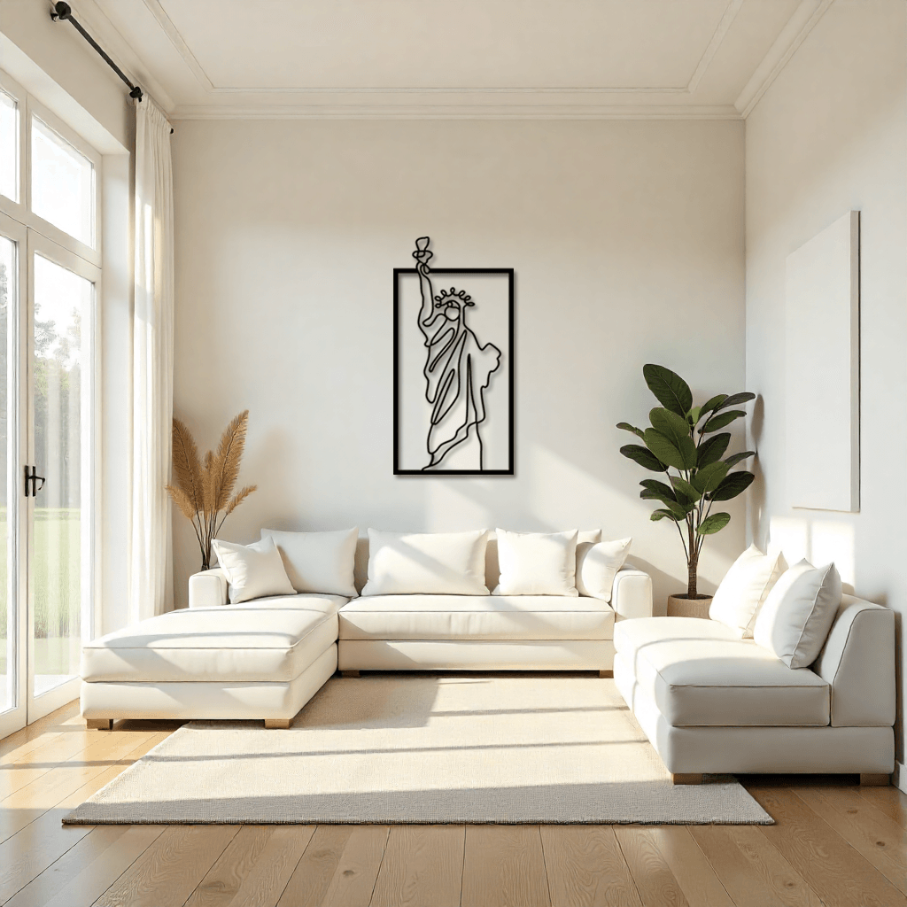 Özgürlük Heykeli Metal Dekoratif Tablo – Şık Duvar Dekoru