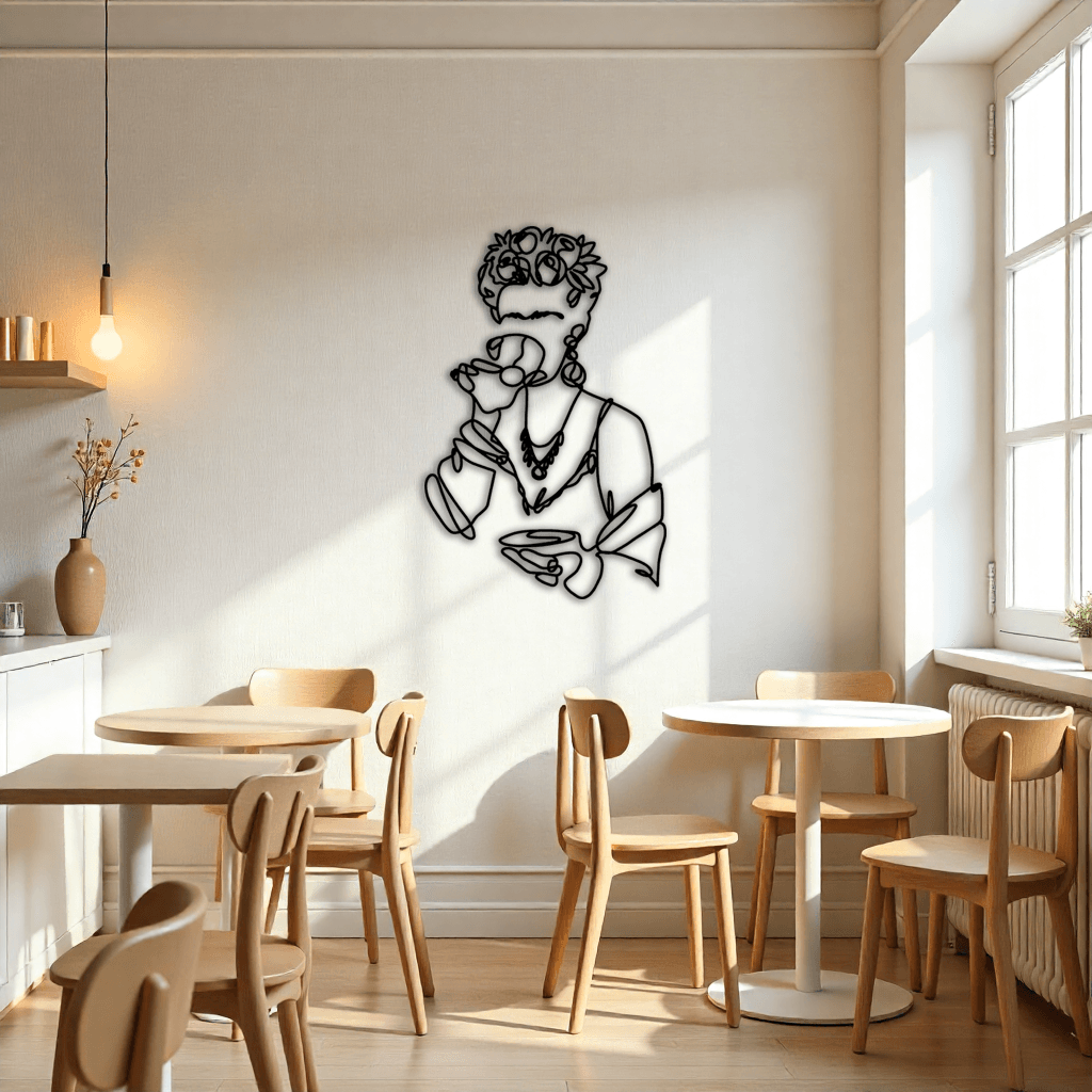 Frida Temalı Dekoratif Metal Duvar Tablosu