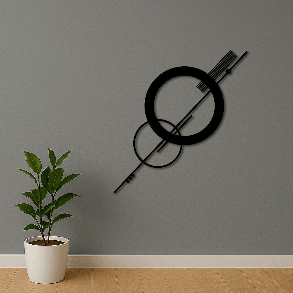Modern Circle Metal Tablo - Evde Dekoratif Şıklık