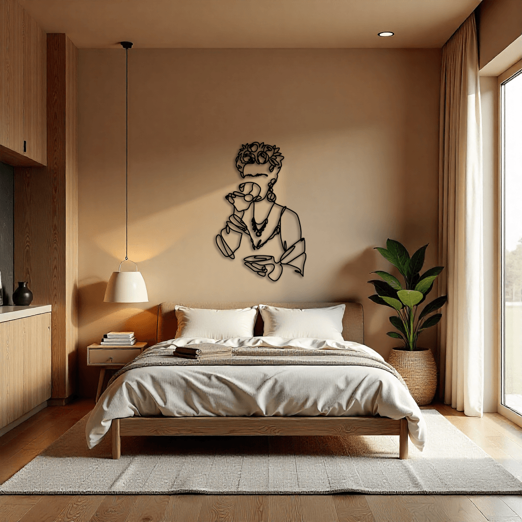 Frida Temalı Dekoratif Metal Duvar Tablosu