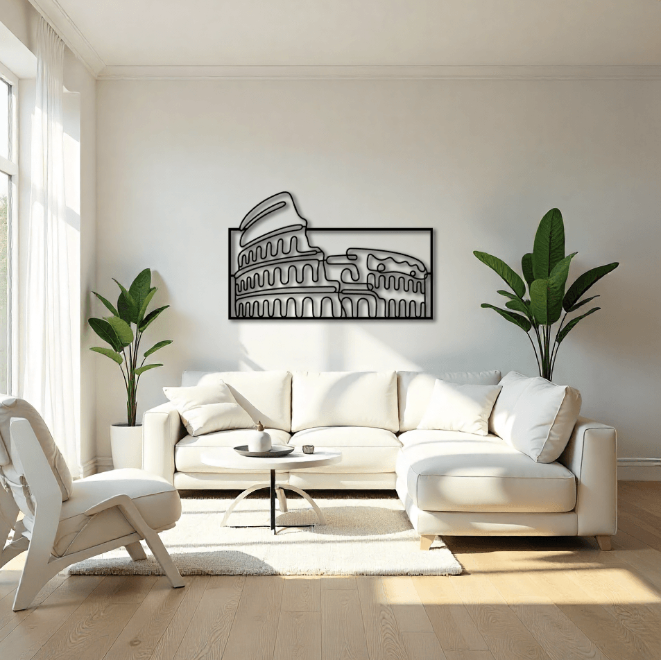 Colosseum Metal Tablo – Zamansız Roma Efsanesi Evinizde