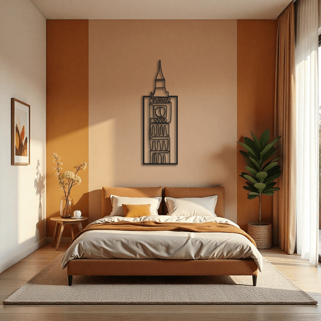 Big Ben Saat Kulesi Dekoratif Metal Tablo 