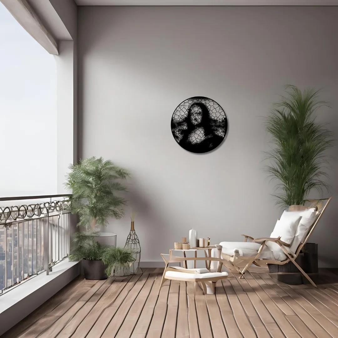 Sanatsal Metal Tablo Kişiselleştirilebilir Yuvarlak Portre (Personalized Circle Portrait) Metal Duvar Tablosu Kişiselleştirilebilir