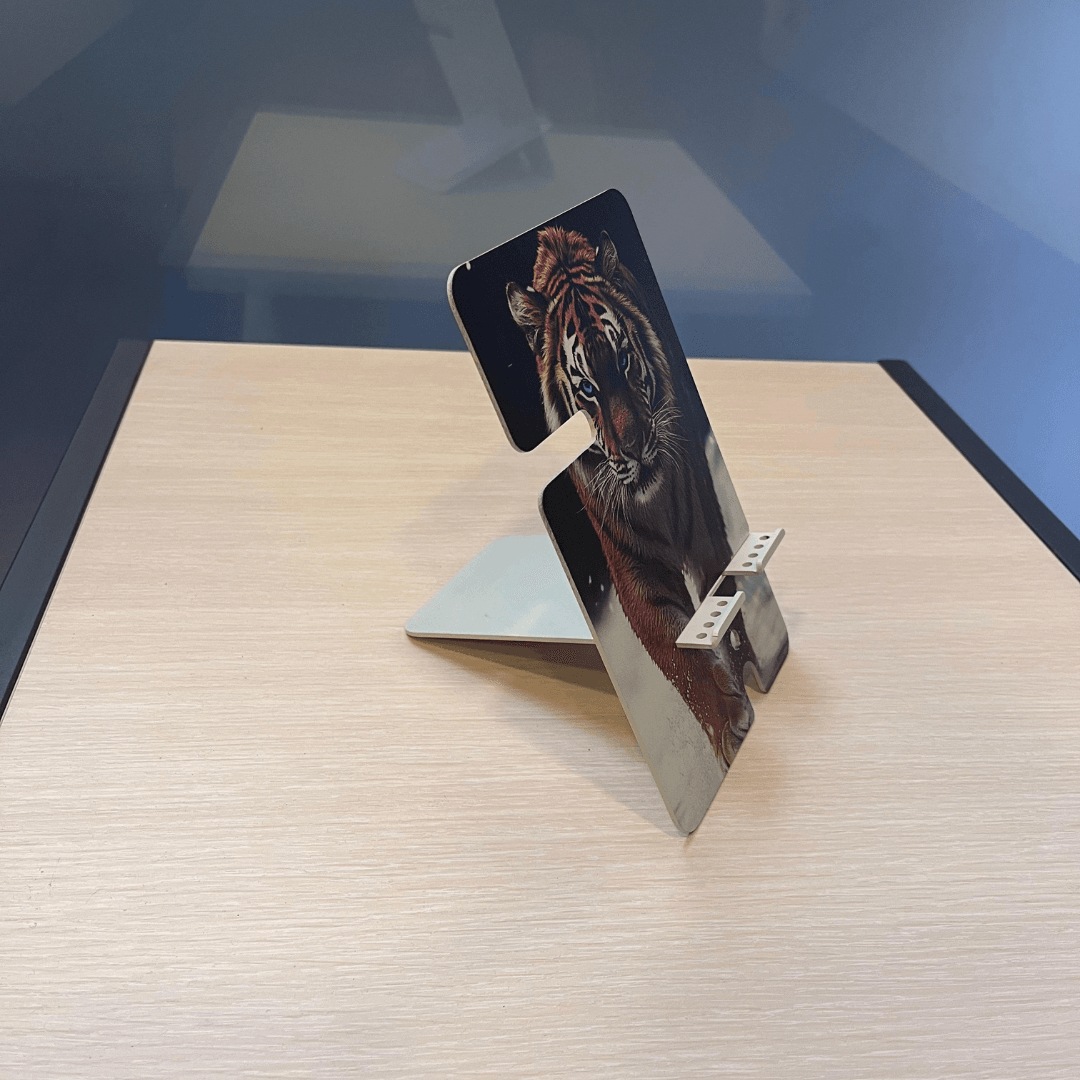 Dekoratif Telefon ve Saat Tutucu Hediyelik Masaüstü Telefon - Saat Tutucu