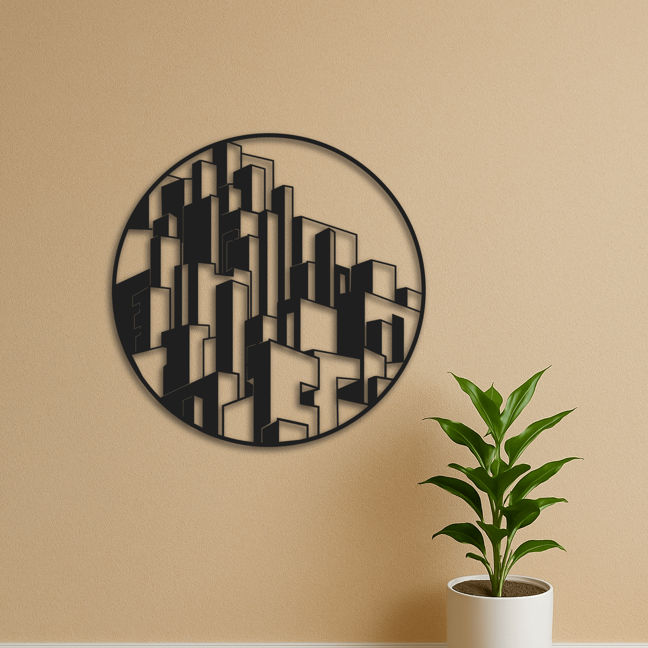 Dekoratif Bloklar (Blocks) Metal Duvar Tablosu