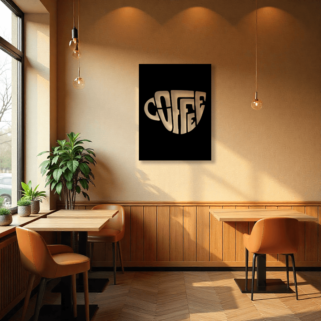 Dekoratif Kahve Metal Duvar Tablosu