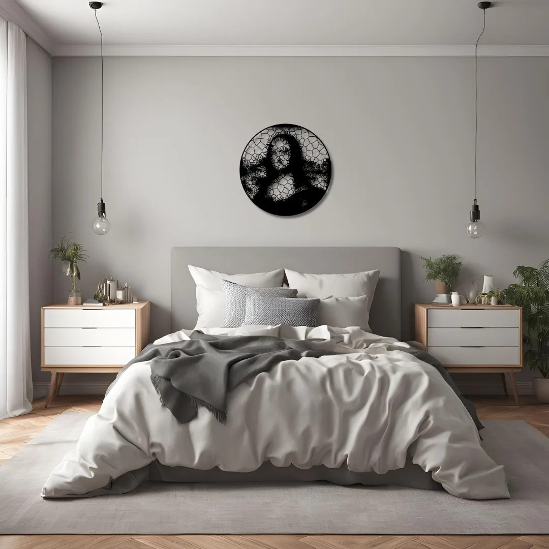 Sanatsal Metal Tablo Kişiselleştirilebilir Yuvarlak Portre (Personalized Circle Portrait) Metal Duvar Tablosu Kişiselleştirilebilir