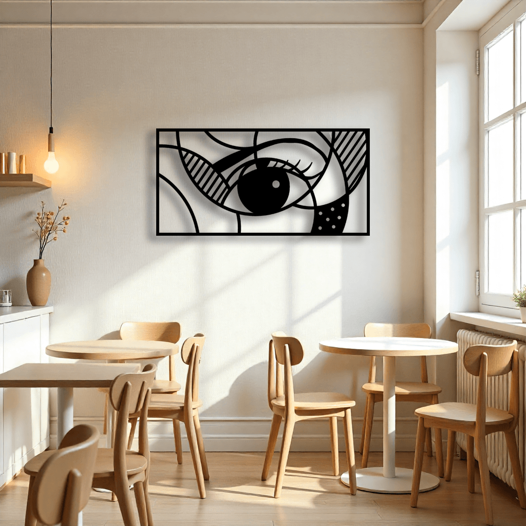 Soyut Göz Pop Art Metal Tablo – Dekoratif