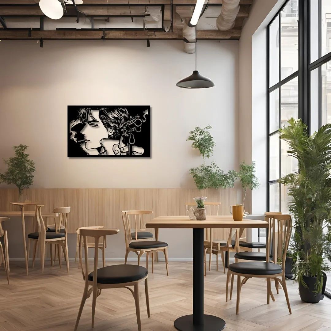 Dekoratif Kadın Pop Art Metal Duvar Tablosu