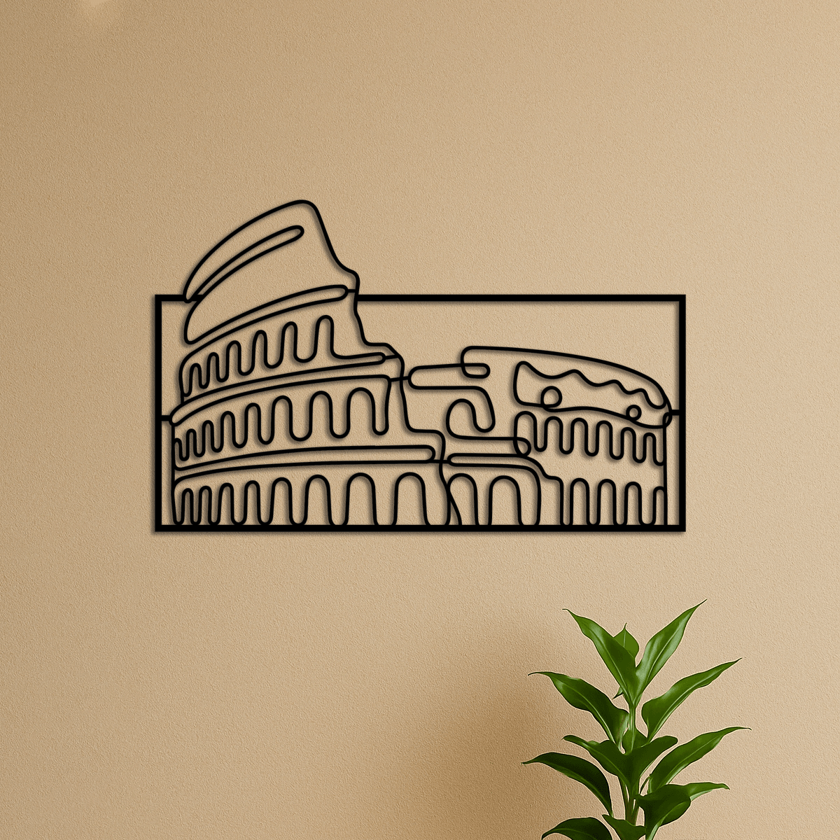 Colosseum Metal Tablo – Zamansız Roma Efsanesi Evinizde