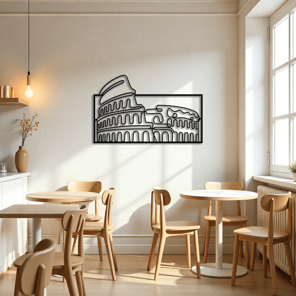 Colosseum Metal Tablo – Zamansız Roma Efsanesi Evinizde