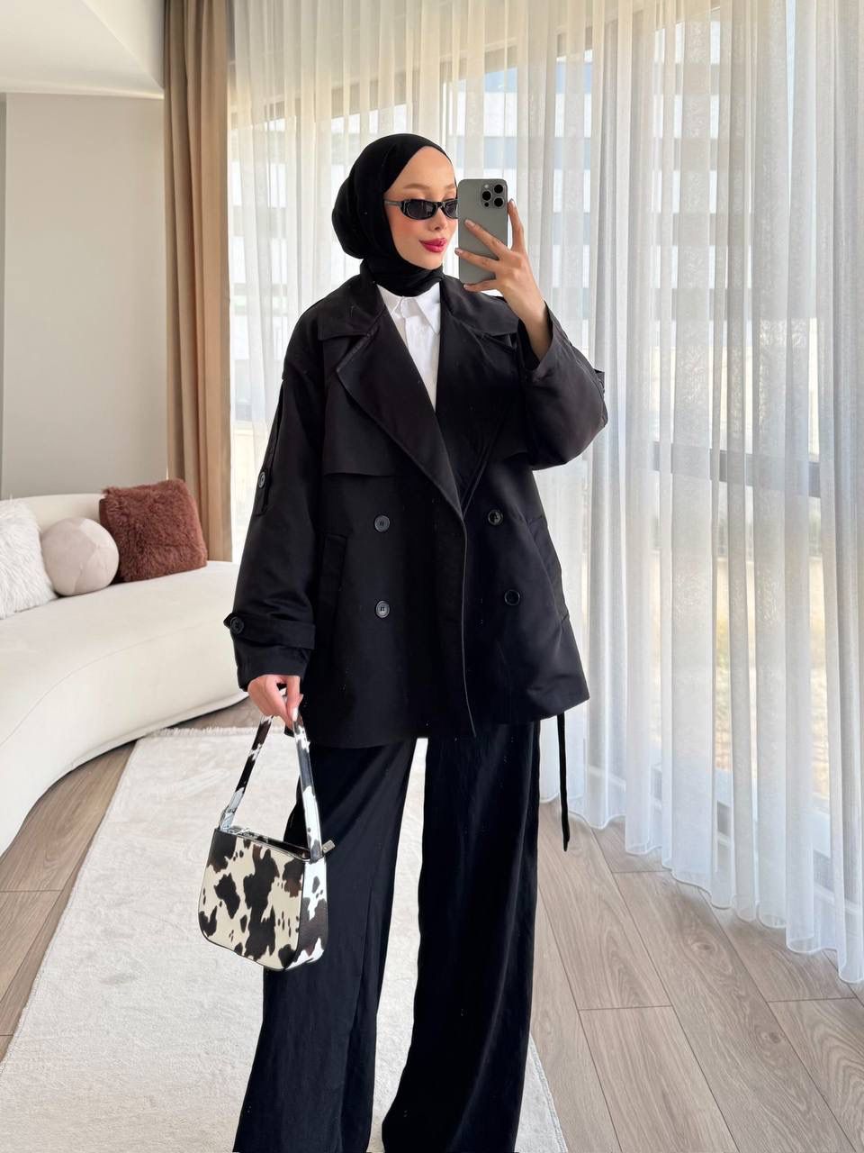 TORİNO KISA TRENÇKOT - SİYAH