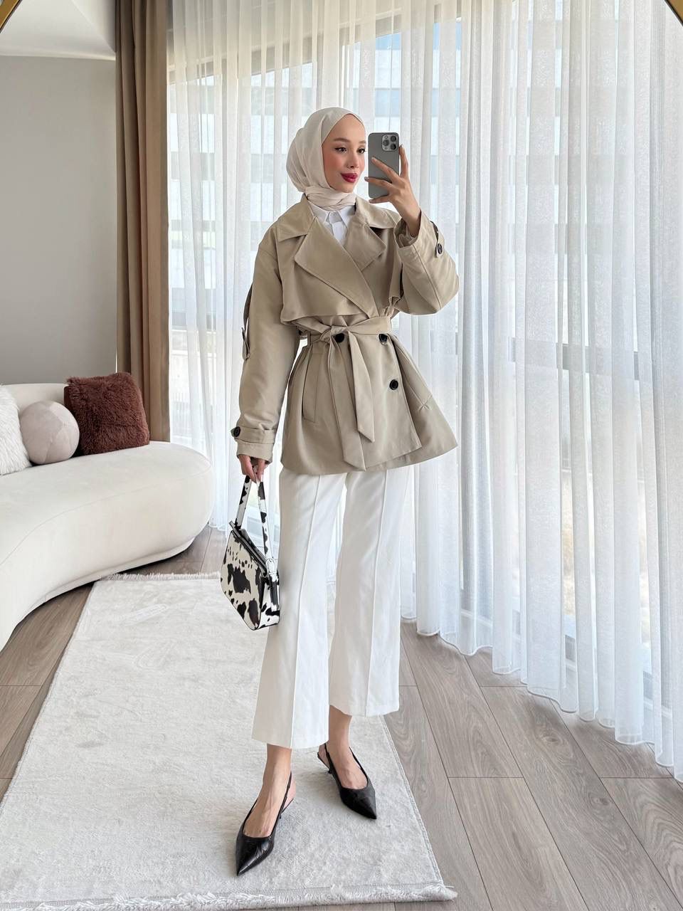 TORİNO KISA TRENÇKOT - BEJ