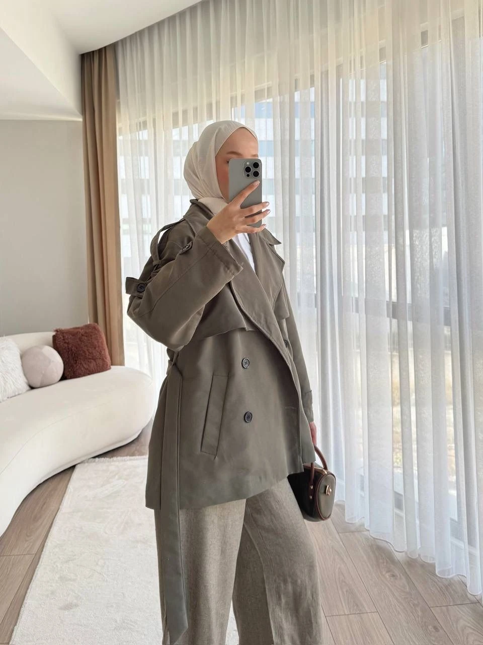 TORİNO KISA TRENÇKOT - HAKİ