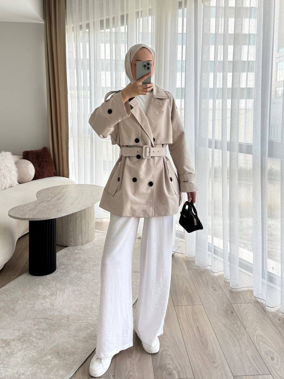 TORİNO KEMERLİ TRENÇ FRZ - BEJ