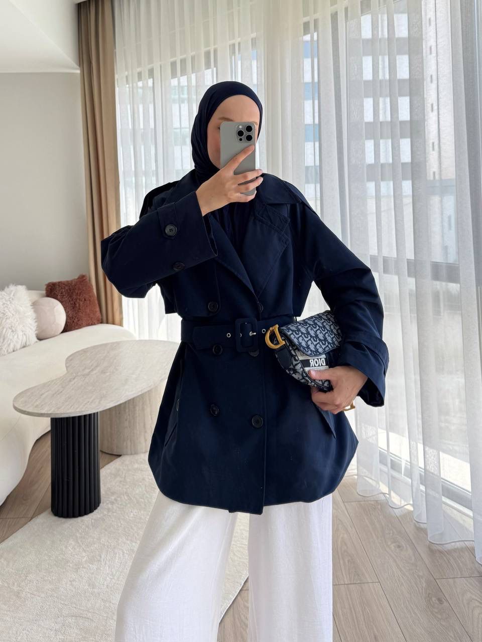 TORİNO KEMERLİ TRENÇ FRZ - LACİVERT