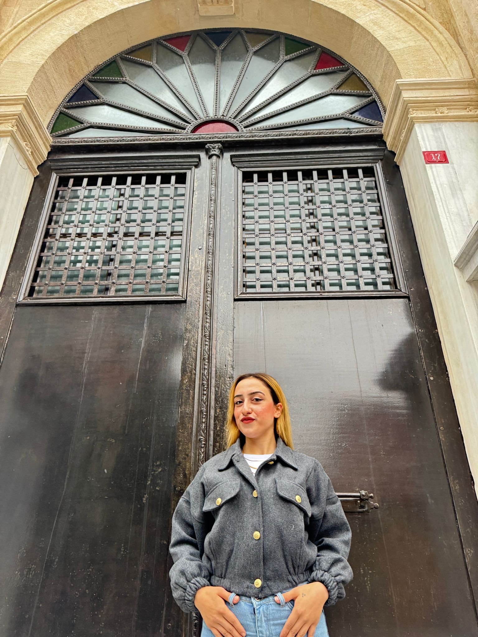 Gold düğme detaylı Kısa kaban - ANTRASİT