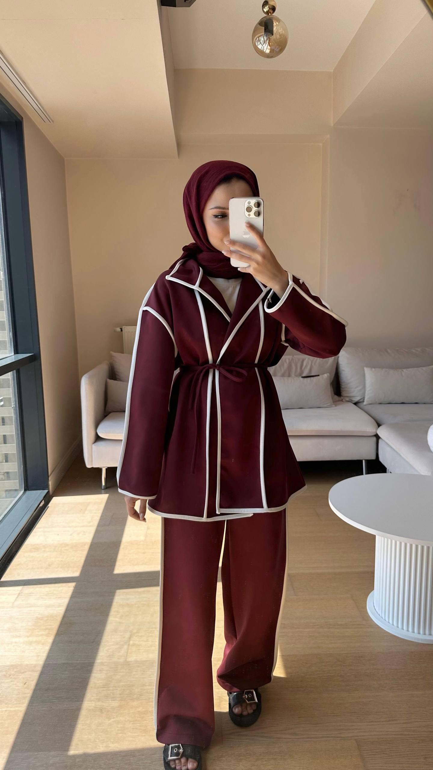 SCUBA ŞERİT DETAYLI KTC - BORDO