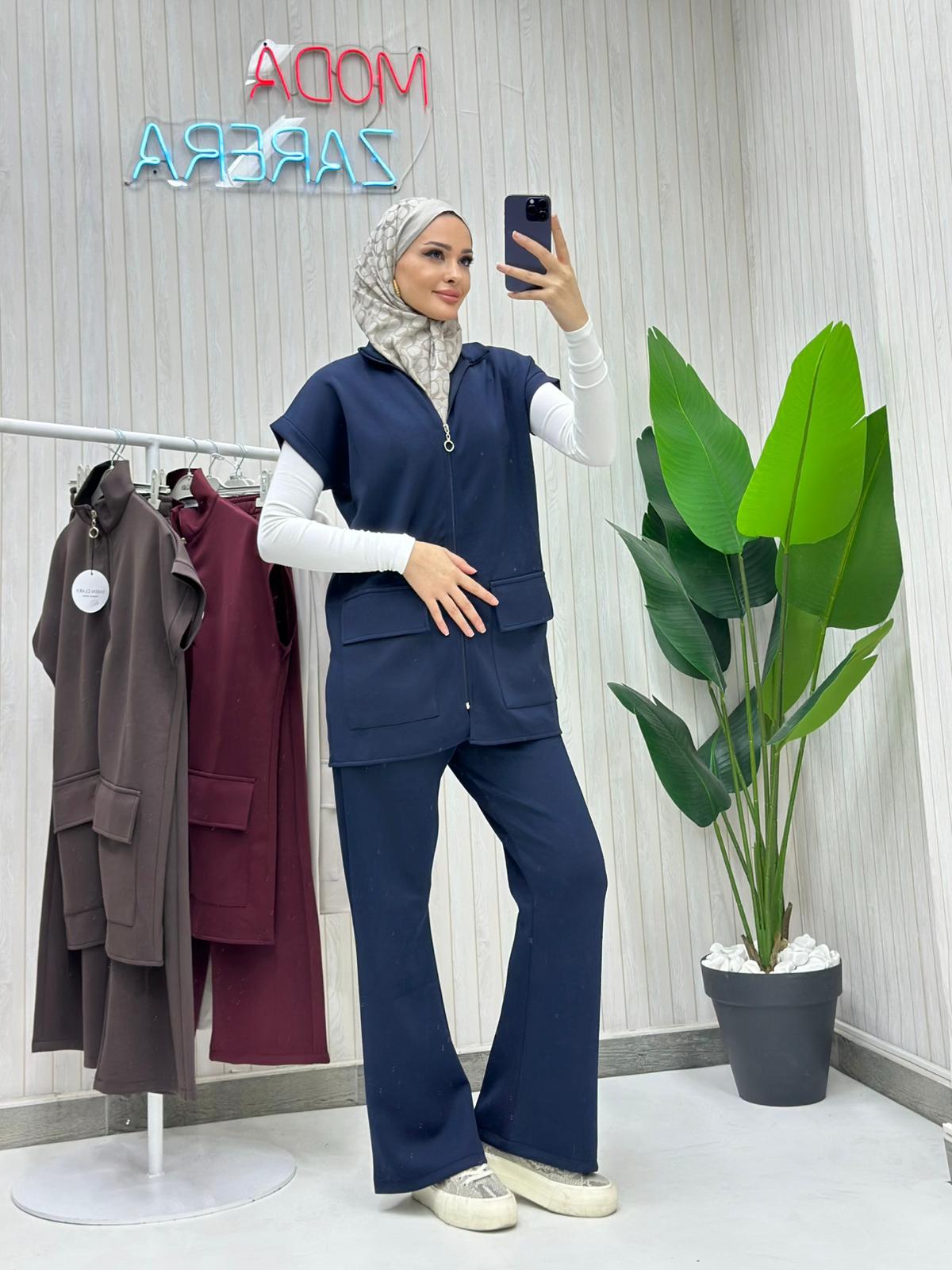 Zarafetin En Modern Hali Oysho Kolsuz Takım - LACİVERT