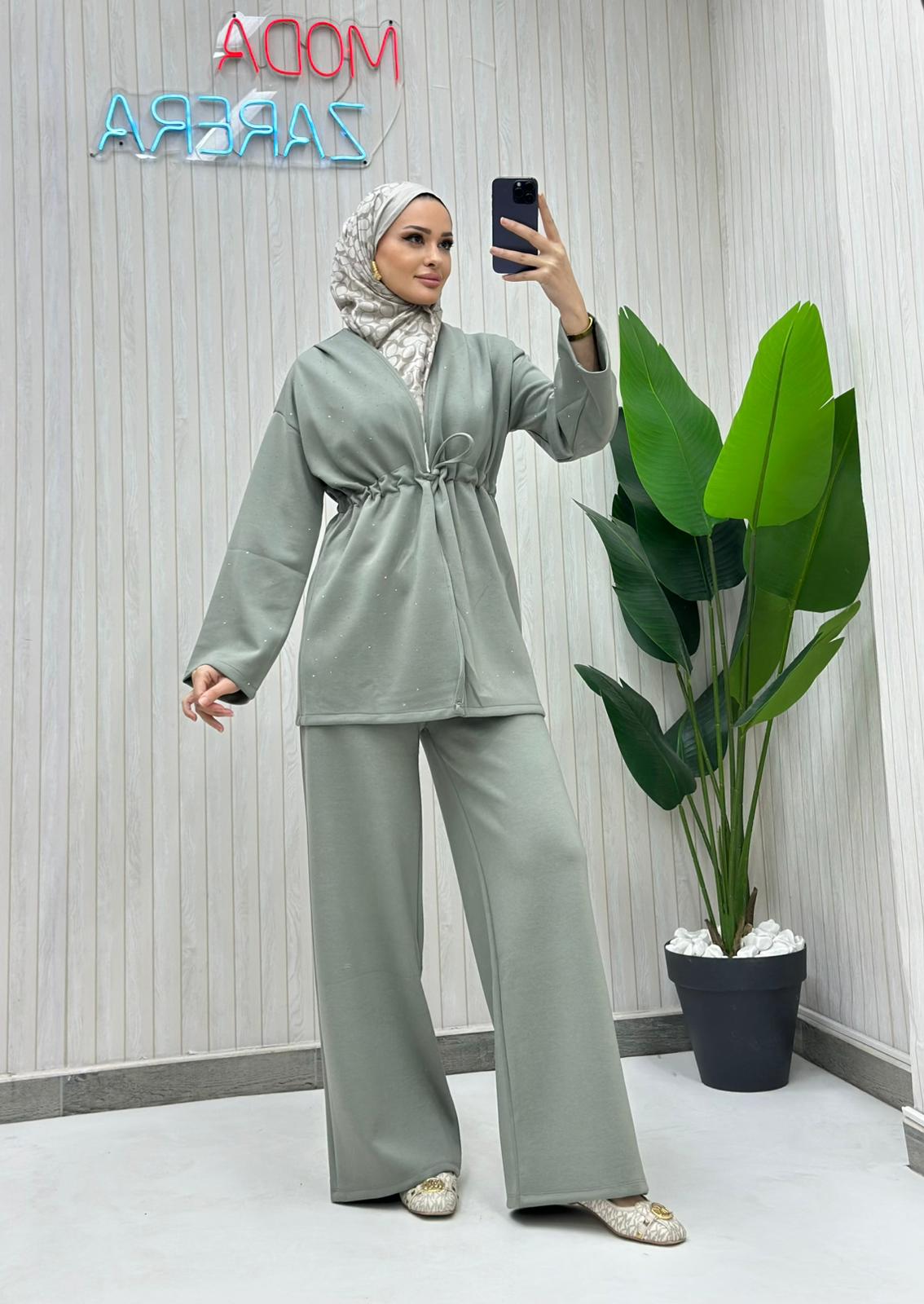 Kuşak Detaylı Taşlı İkili Oysho - MİNT