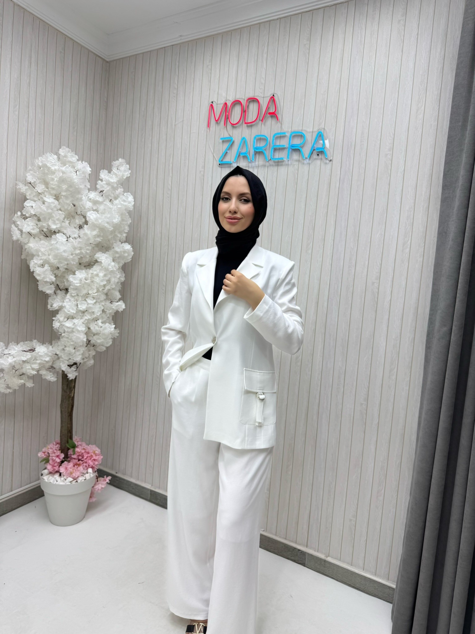 BLAZER TAKIM - BEYAZ
