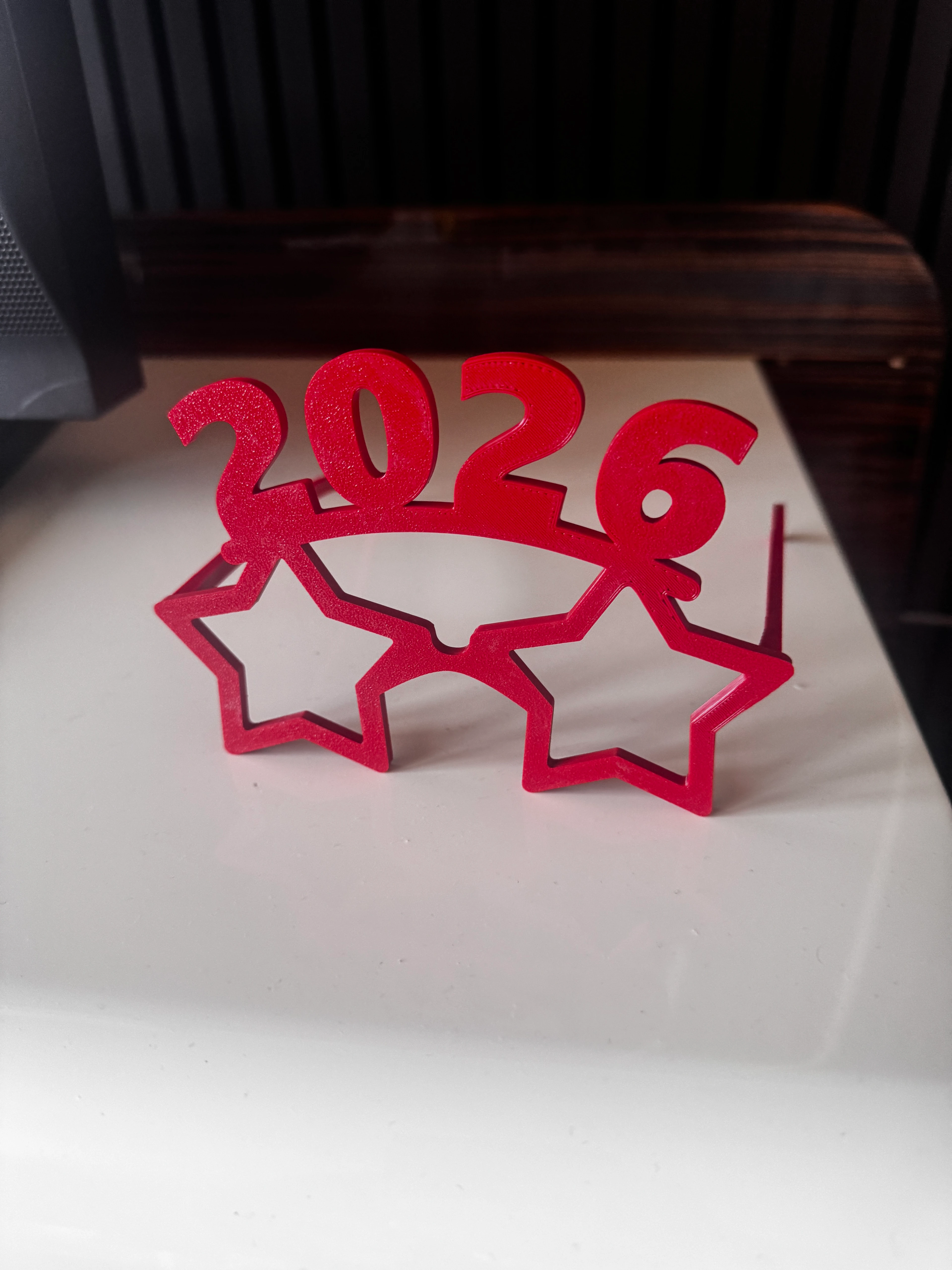 2026 Yıldızlı Dekor – 3D Baskı Özel Tasarım Yılbaşı Süsü