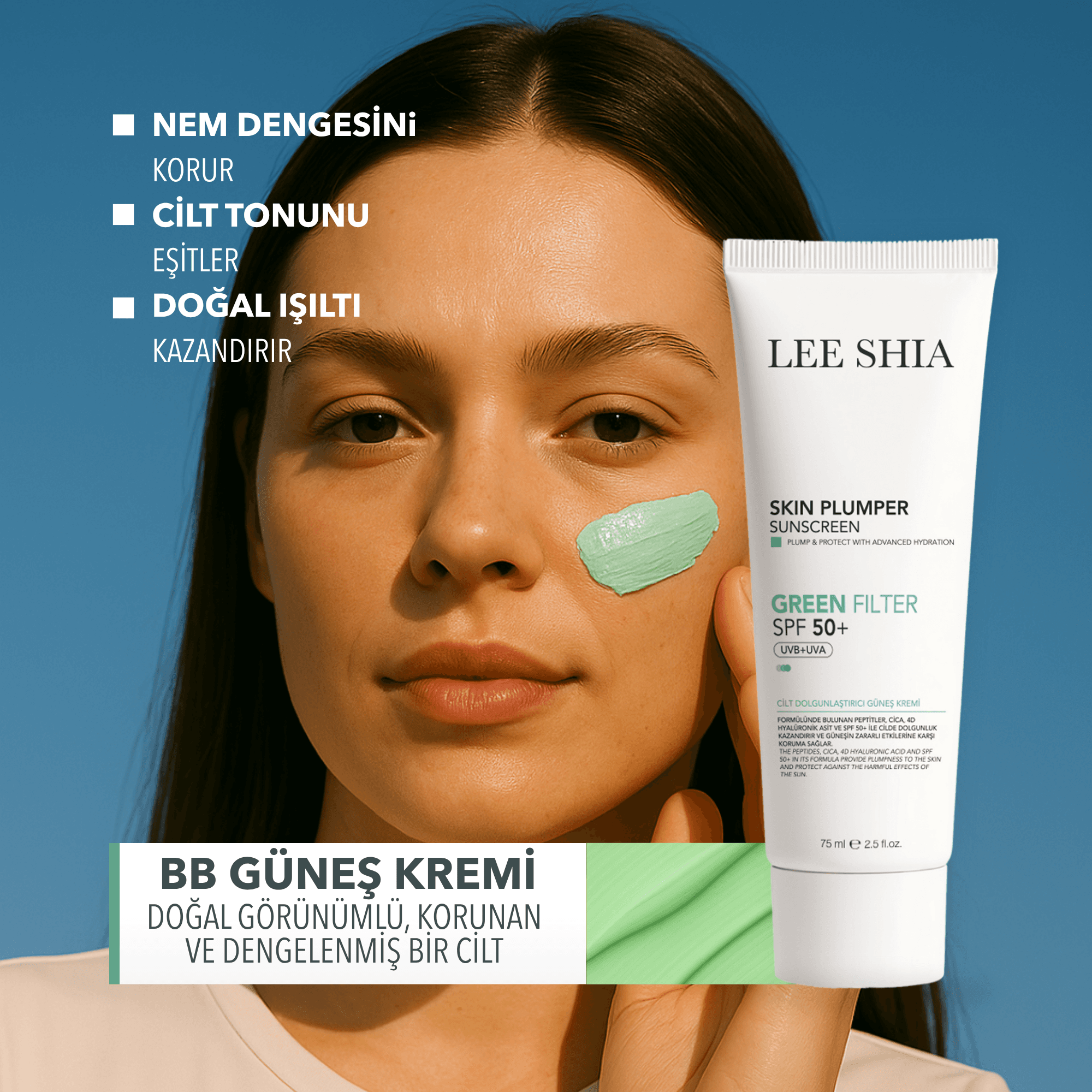 Green Filter - Cilt Dolgunlaştırıcı Güneş Kremi SPF 50+ 75ml
