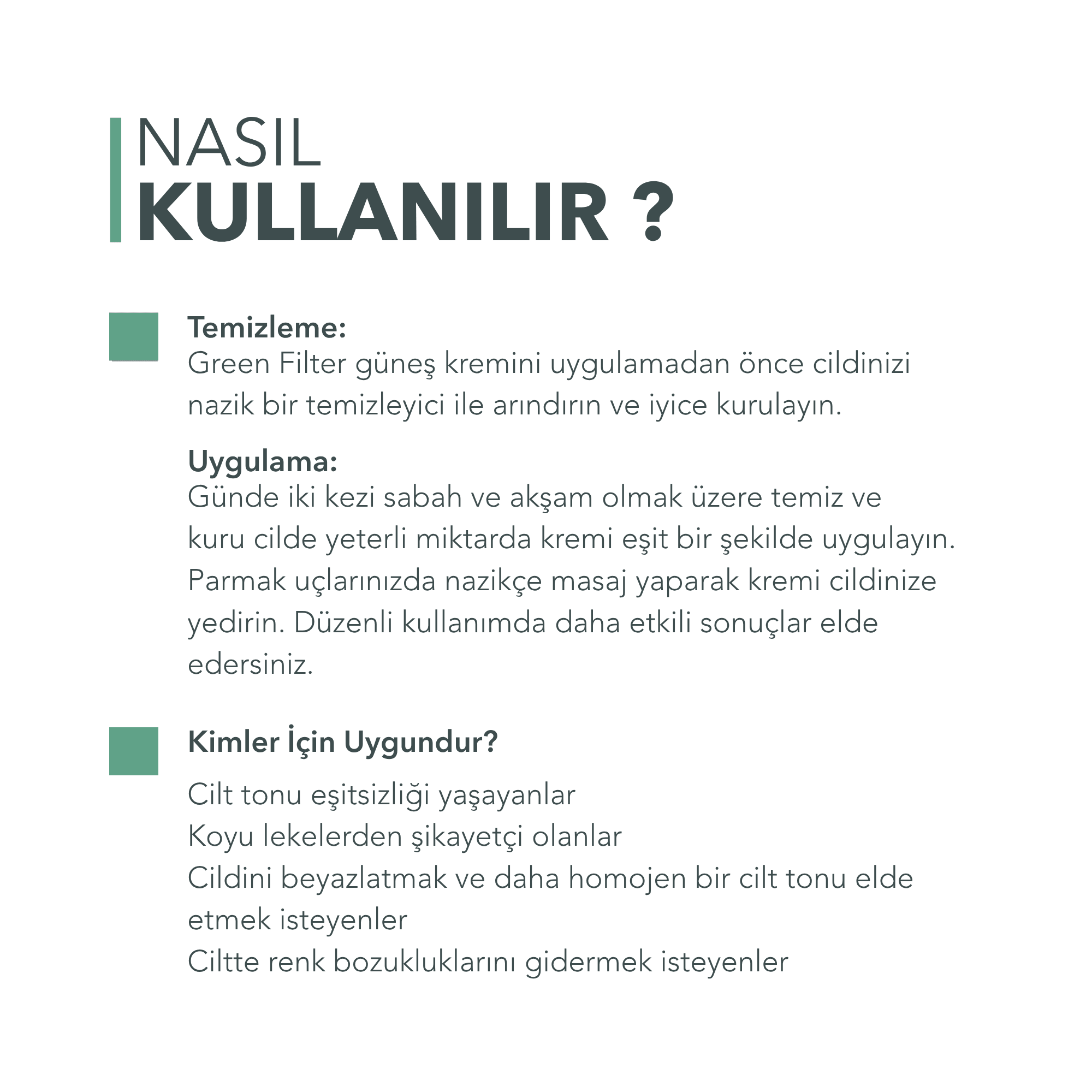 Green Filter - Cilt Dolgunlaştırıcı Güneş Kremi SPF 50+ 75ml