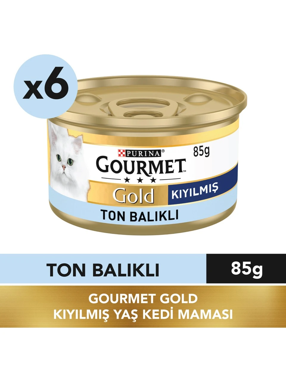 Gourmet Gold Kıyılmış Ton Balıklı Yetişkin Kedi Konservesi 6x85gr