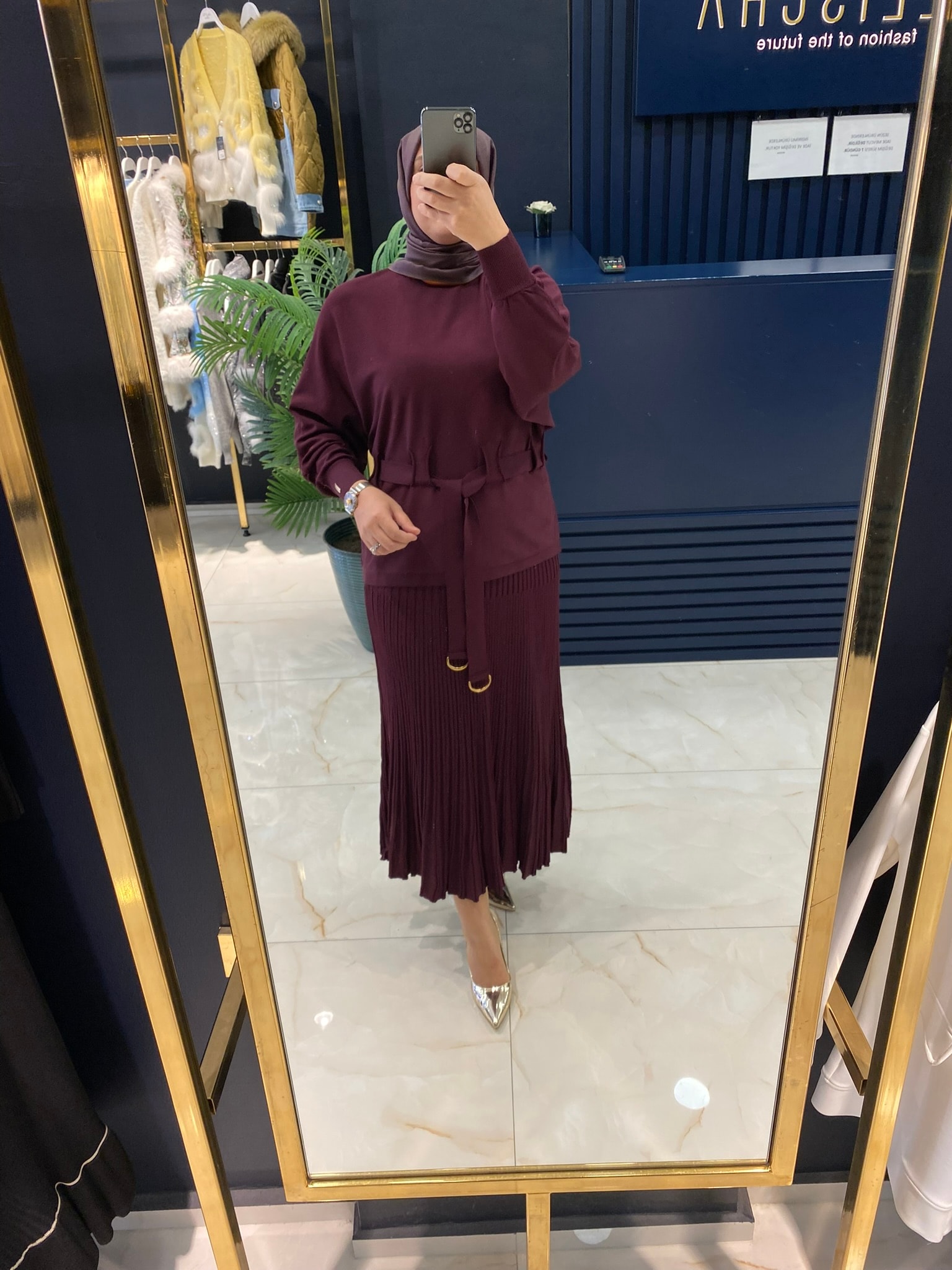 NİLİWİ TRİKO 3083 YARASA KOL KUŞAKLI BLUZ