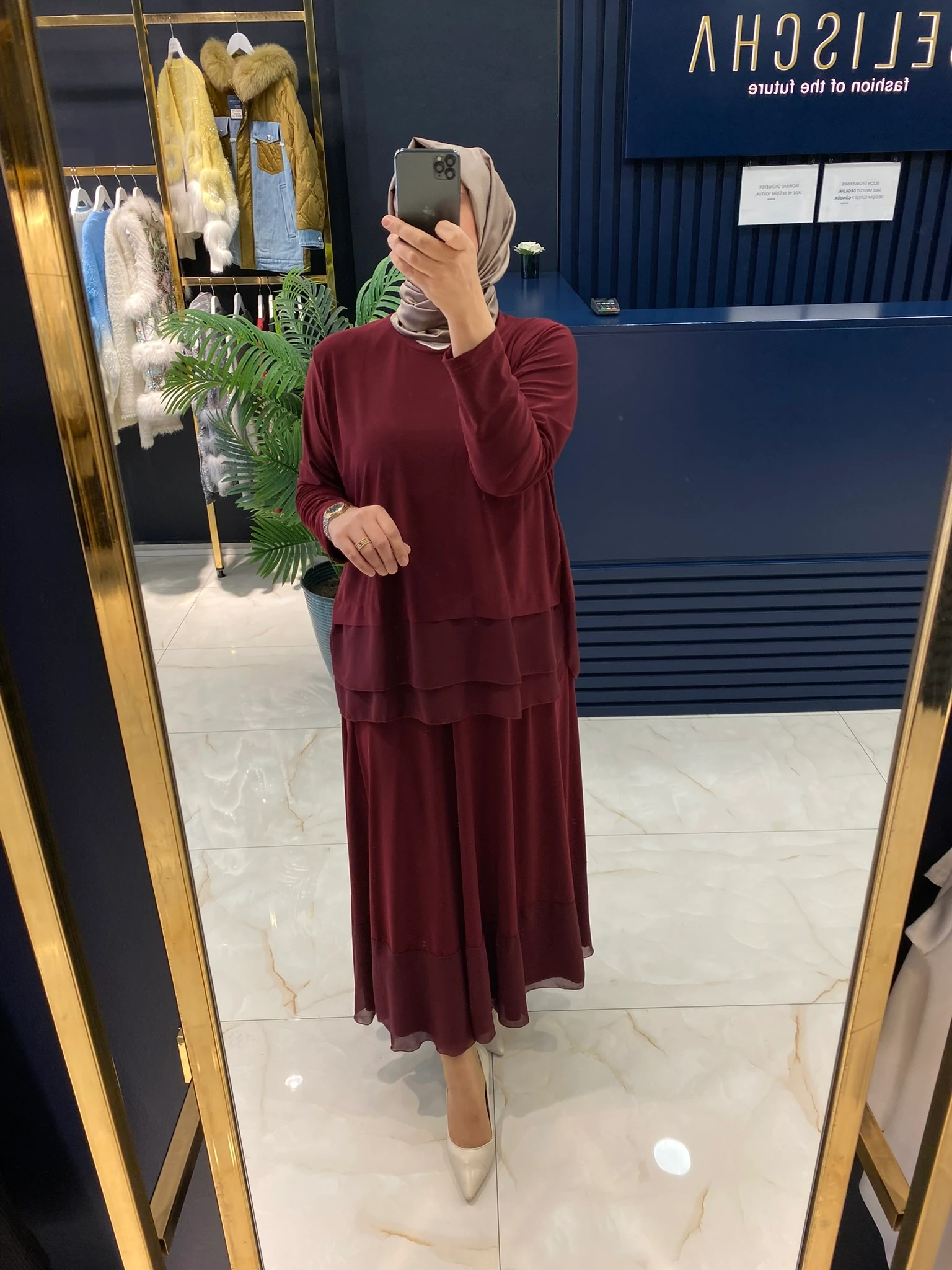 Belischa Şifon Detaylı Sandy Etekli Takım 0517