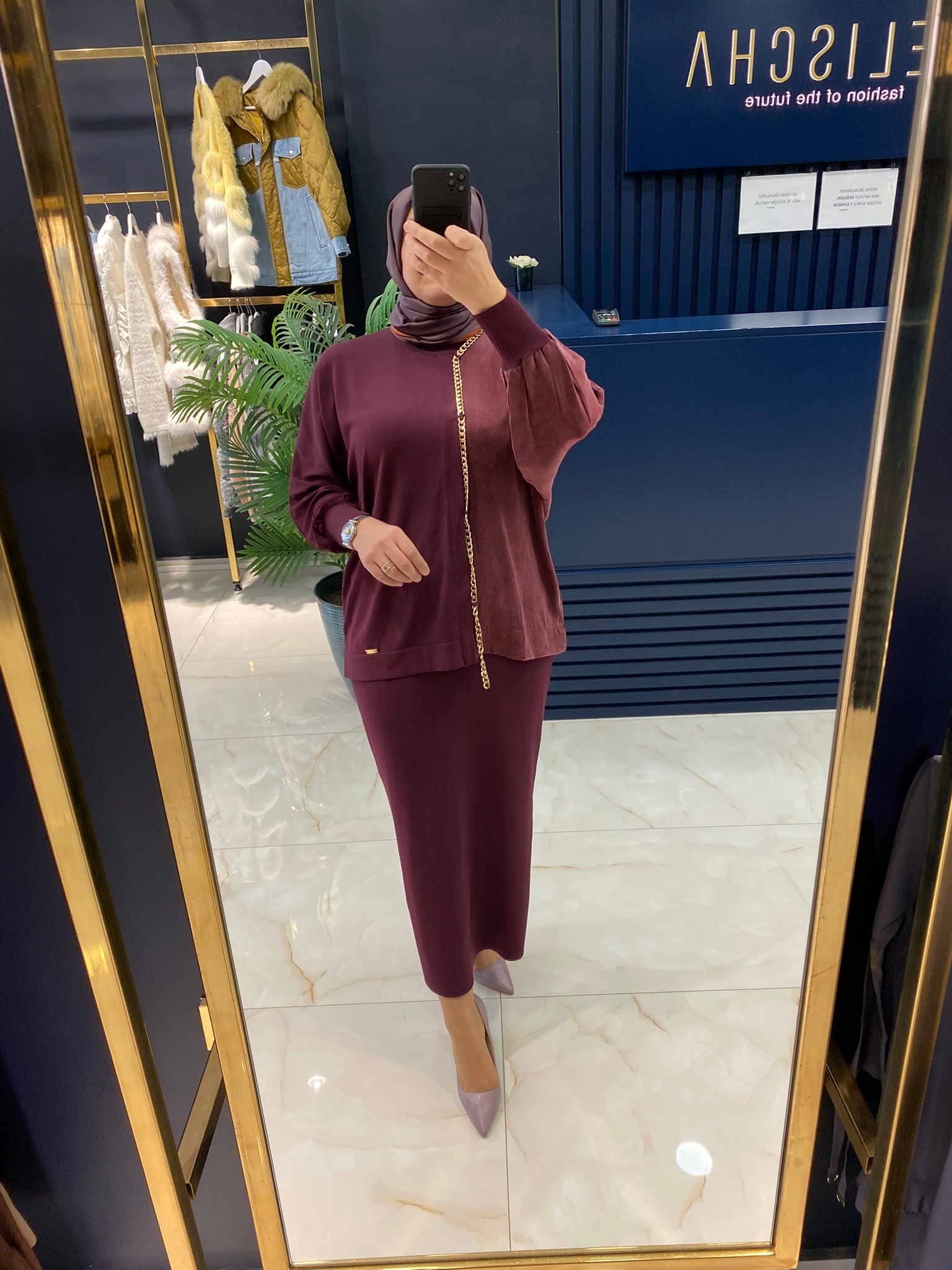 NİLİWİ ZİNCİRLİ YARASA BLUZ 3100