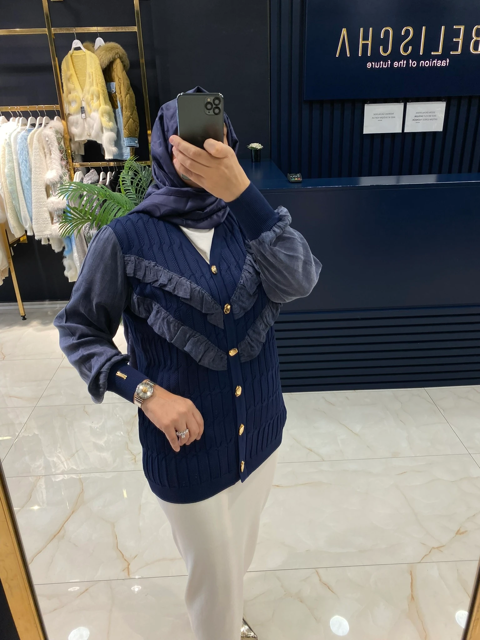 NİLİWİ TRİKO 3097 V YAKA ÖRGÜ HIRKA